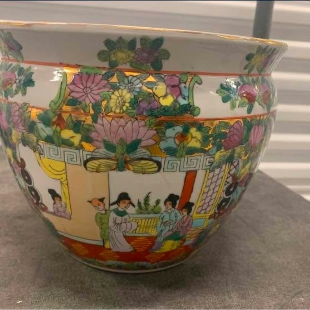 Hand-Painted Multicolor Ceramic Vase